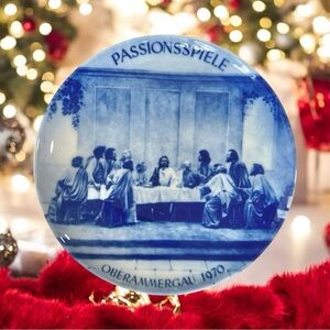 Kaiser Passionsspiele Oberammergau 1970 Passion Pray Plate 1st Issue Vintage